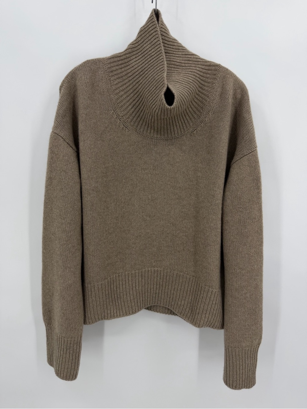 CP Shades Loro Piana Sweater Funnel Neck Cashmere Tan Size S